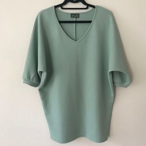 Anthropologie Maude Dolman Style Tunic Mint Size M